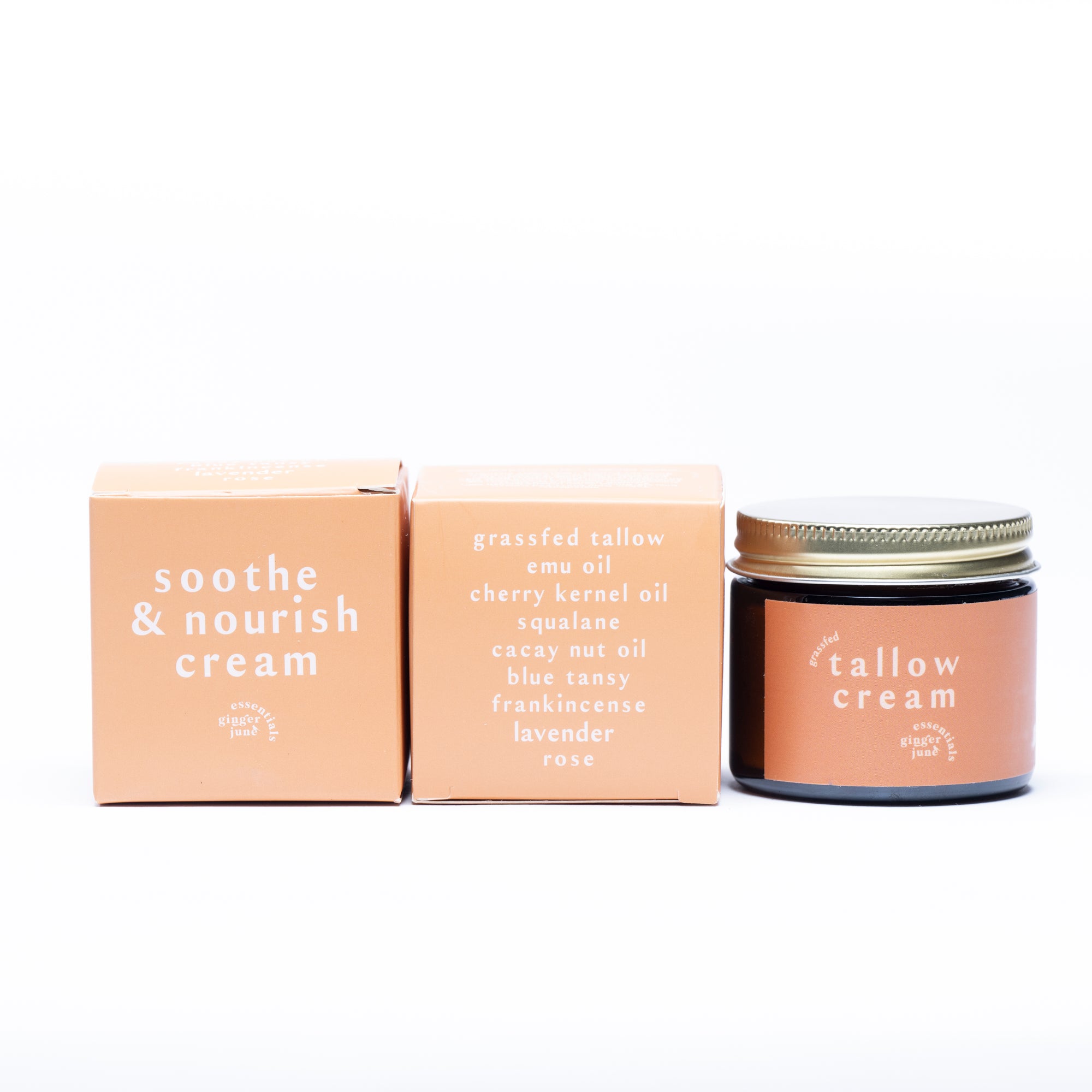 Soothe & Nourish Skin Cream - grass-fed tallow, squalene, cacay nut & emu oil