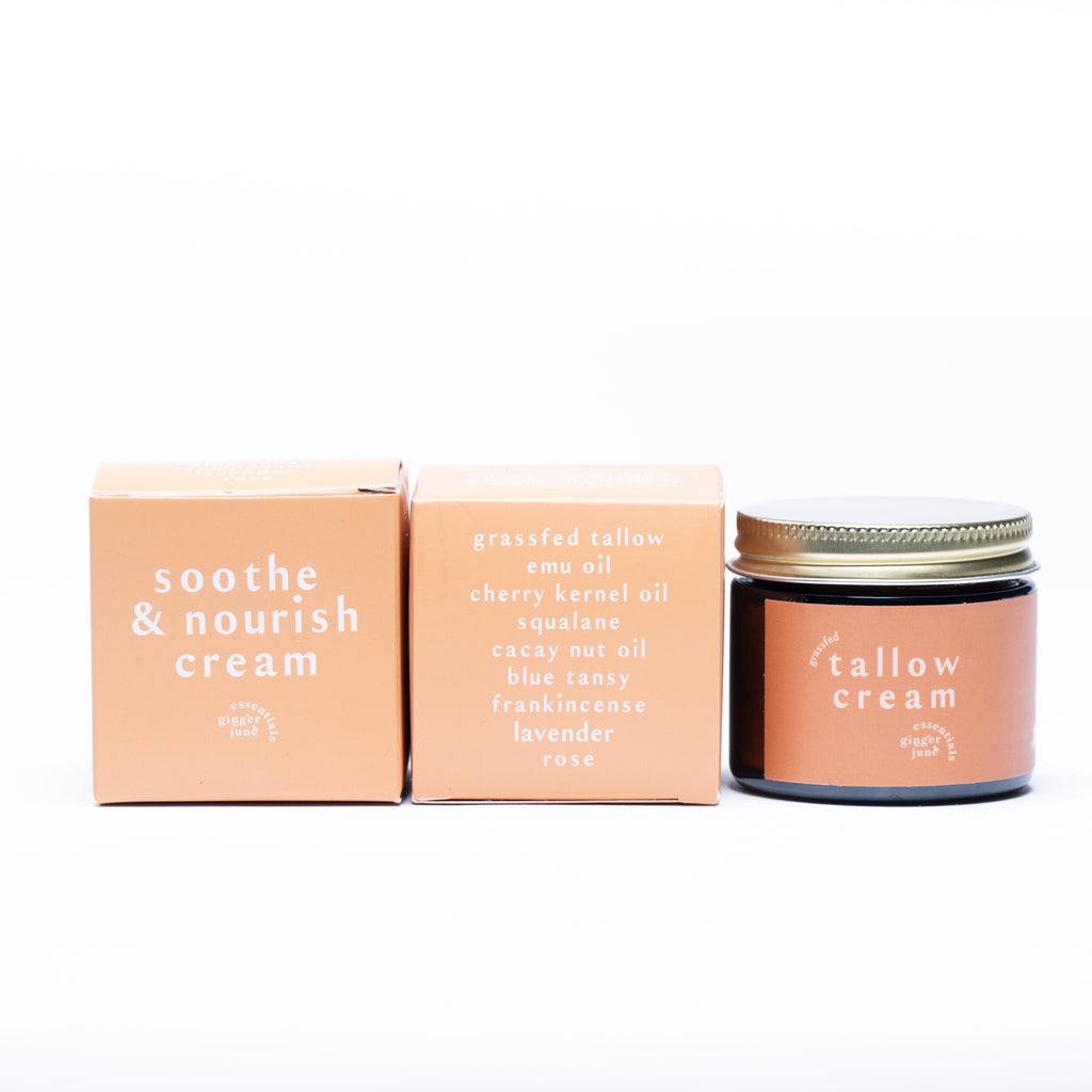 Soothe & Nourish Skin Cream - grass-fed tallow, squalene, cacay nut & emu oil