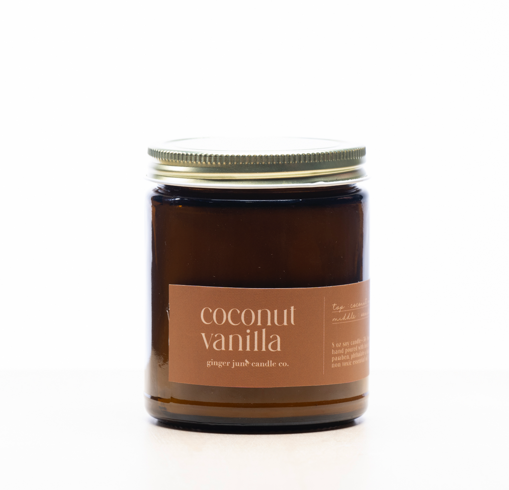 COCONUT VANILLA • minimal collection • 8 oz soy candle