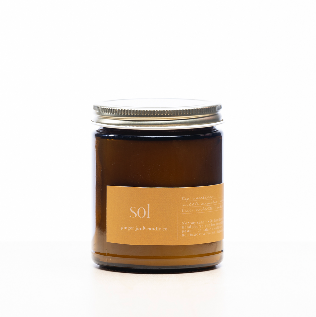 SOL • minimal collection • 8 oz soy candle